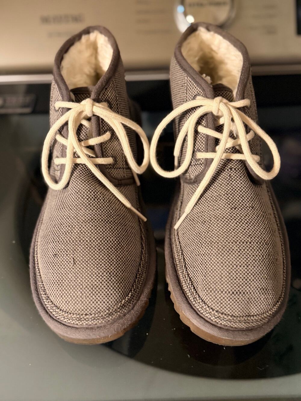 UGG Neumel Canvas Chukka Boots Men's Size 9 Gray Shearling Lined

Comfort Shoes